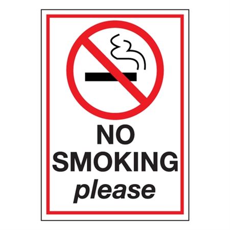 No Smoking Please - Decal